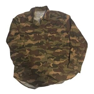 BLUE RAIN WOMEN'S CAMO LONG SLEEVE BUTTON DOWN